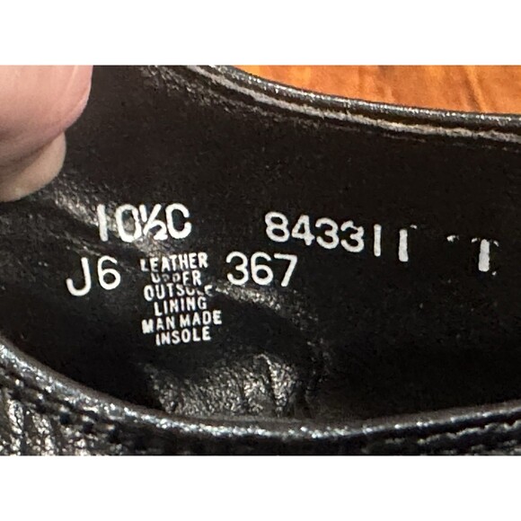 Men’s Stacy Adams Porto-Ped Black Pebbled Leather Sole Dress Shoes Size 10.5 NOS main image 5